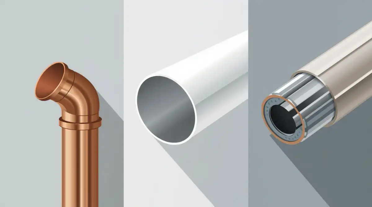 Comparaison canalisations PER, multicouche et cuivre - Guide AQUACOB
